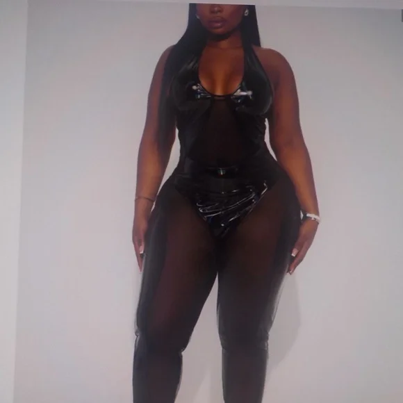 Sexy Blk Skinny JumpSuit - Picture 3 of 12